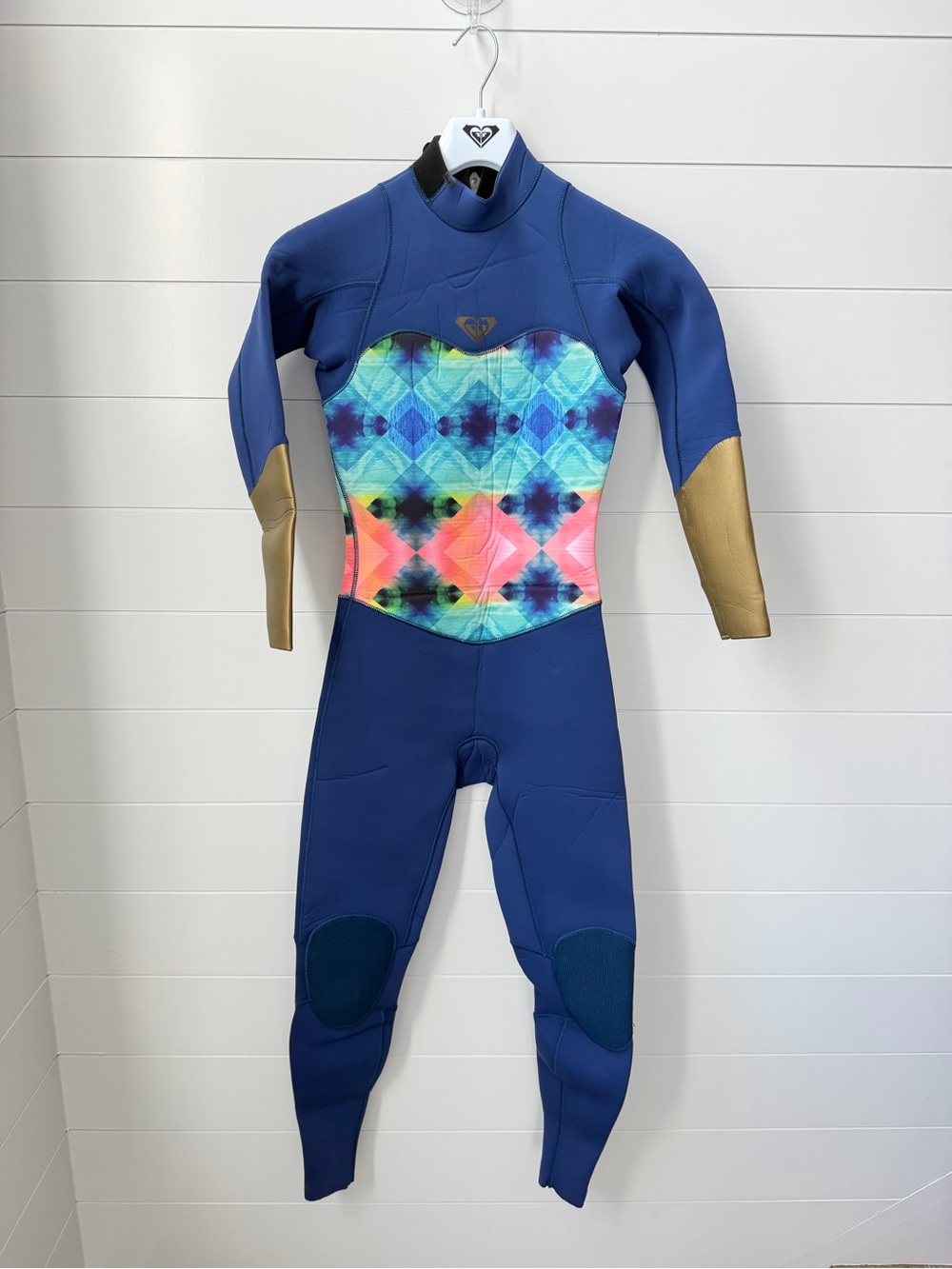Roxy Women’s Navy Blue Multicolor Wetsuit - 3/2 mm size 4